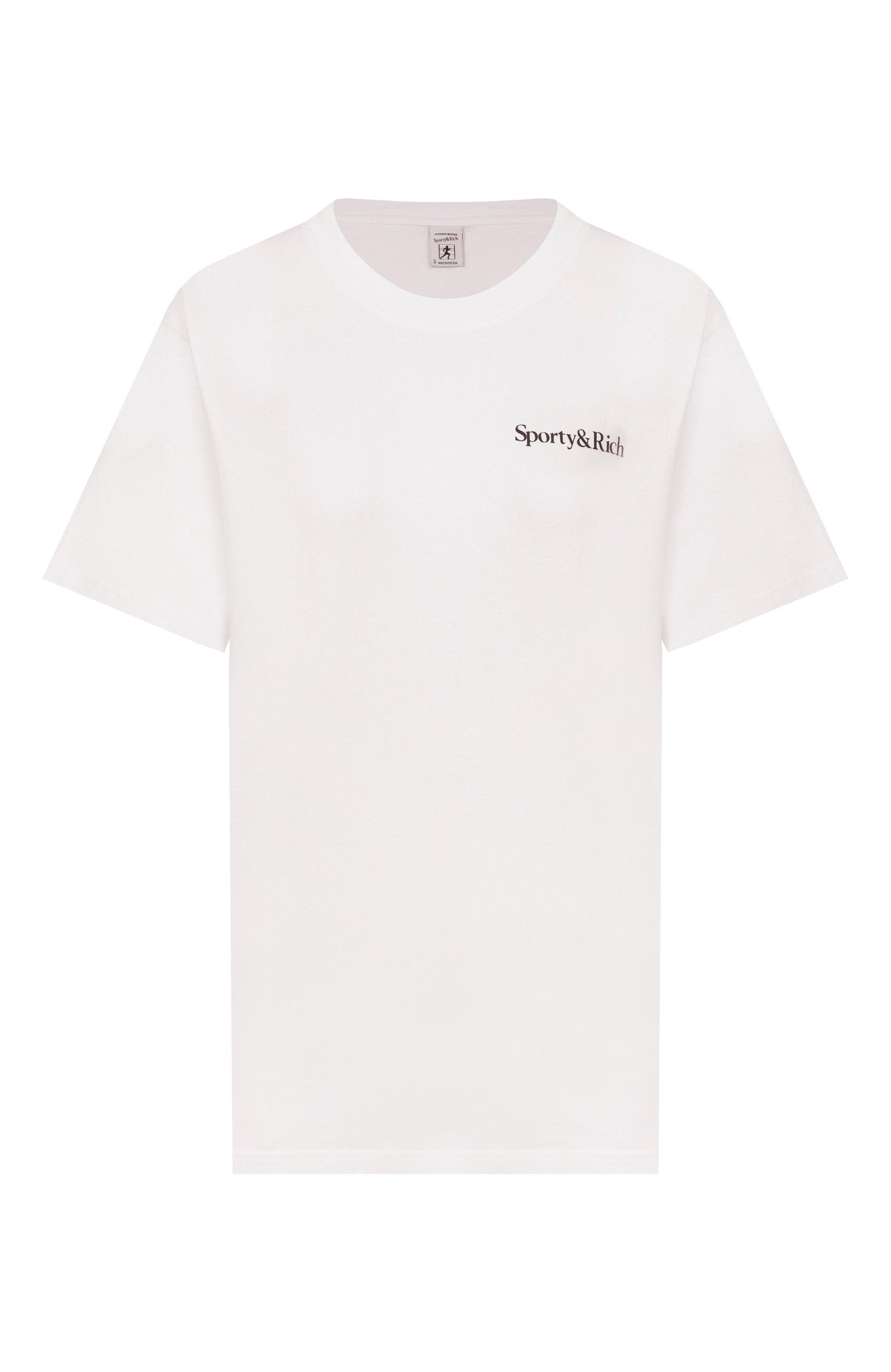 Хлопковая футболка SPORTY AND RICH, арт. T0119712300WH01, фото 1