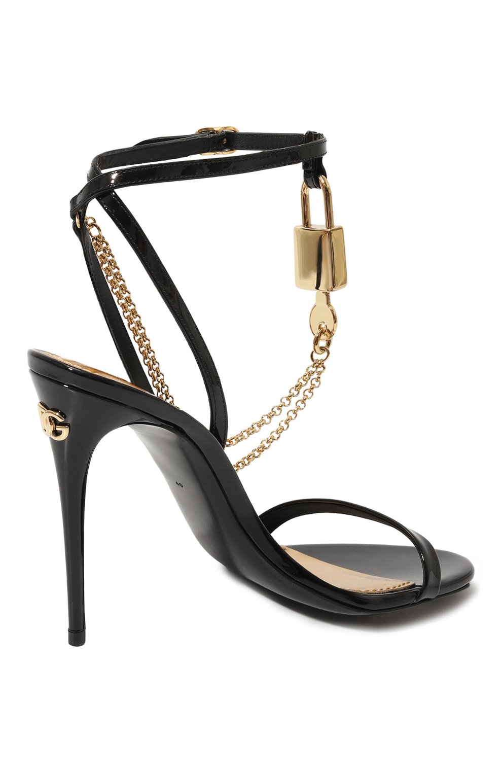 Кожаные босоножки keira DOLCE & GABBANA черного цвета по цене 105500 руб., арт. CR1684/A1471_SET, фото 5 Кожаные босоножки keira DOLCE & GABBANA, арт. CR1684/A1471_SET, фото 5