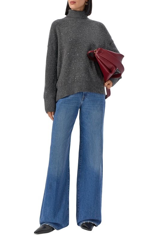 Свитер из кашемира и хлопка Addicted NY102-1 Серый  NY102-1 Фото 2