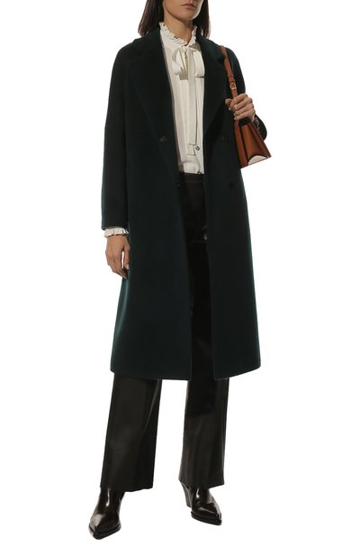 Пальто из шерсти и кашемира SEVEN LAB зеленого цвета по цене 35700 руб., арт. C12 mallard green, фото 2 Пальто из шерсти и кашемира SEVEN LAB, арт. C12 mallard green, фото 2