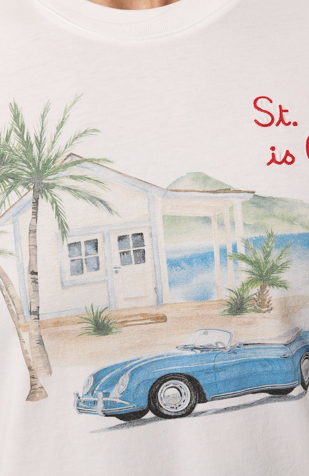 Хлопковая футболка MC2 SAINT BARTH белого цвета по цене 8430 руб., арт. STBM/TSHIRT MAN/05767D, фото 5 Хлопковая футболка MC2 SAINT BARTH, арт. STBM/TSHIRT MAN/05767D, фото 5