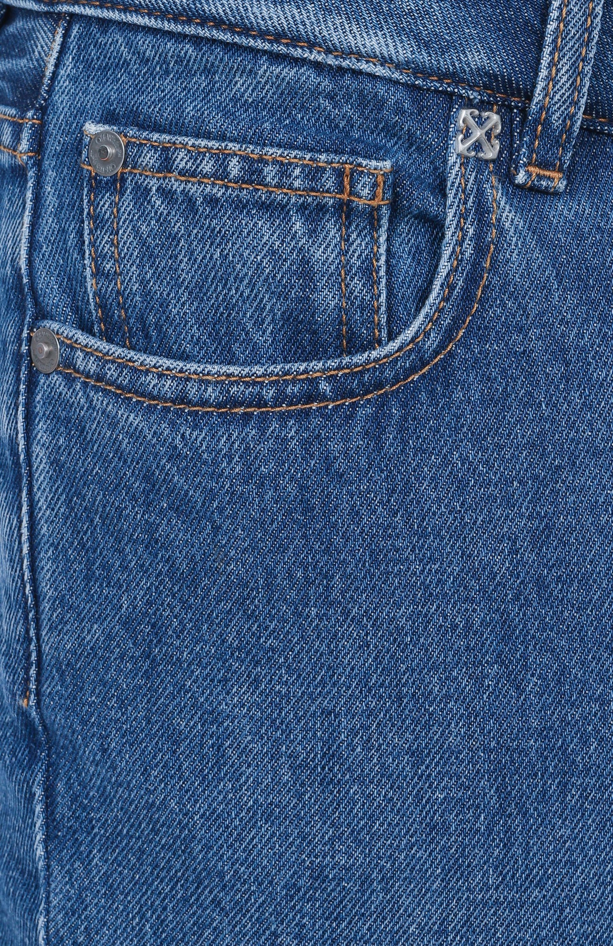 Джинсы OFF-WHITE синего цвета по цене 64700 руб., арт. 0WYA067S25DEN0014400, фото 6 Джинсы OFF-WHITE, арт. 0WYA067S25DEN0014400, фото 6