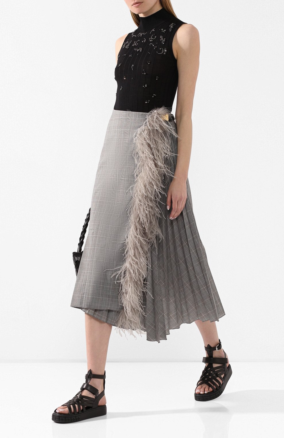 Топ из смеси кашемира и шелка PRADA, арт. P26341-1U0I-F0002, фото 9