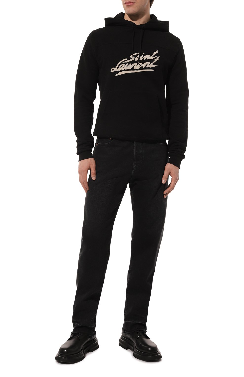 Хлопковое худи SAINT LAURENT, арт. 677263/YBVB21095, фото 2