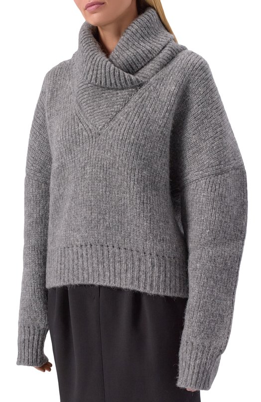 Шерстяной свитер Saint Laurent 827215/Y77CE Серый  827215/Y77CE Фото 3