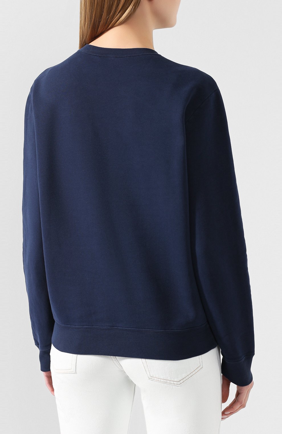 Хлопковый свитшот SAINT LAURENT темно-синего цвета по цене 74450 руб., арт. 603233/YBPY2, фото 4 Хлопковый свитшот SAINT LAURENT, арт. 603233/YBPY2, фото 4