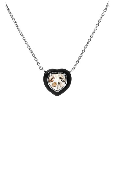 Подвеска с хрусталем и черной эмалью courage MOONKA, арт. crg-nl1-crs, фото 3