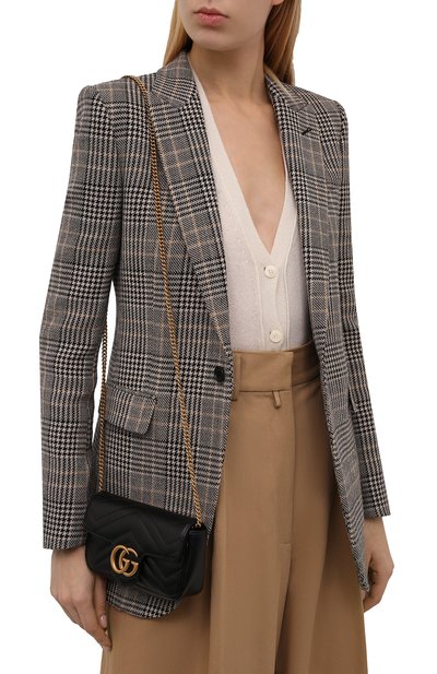 Сумка gg marmont super mini GUCCI черного цвета по цене 182500 руб., арт. 476433/DTDCT, фото 5 Сумка gg marmont super mini GUCCI, арт. 476433/DTDCT, фото 5