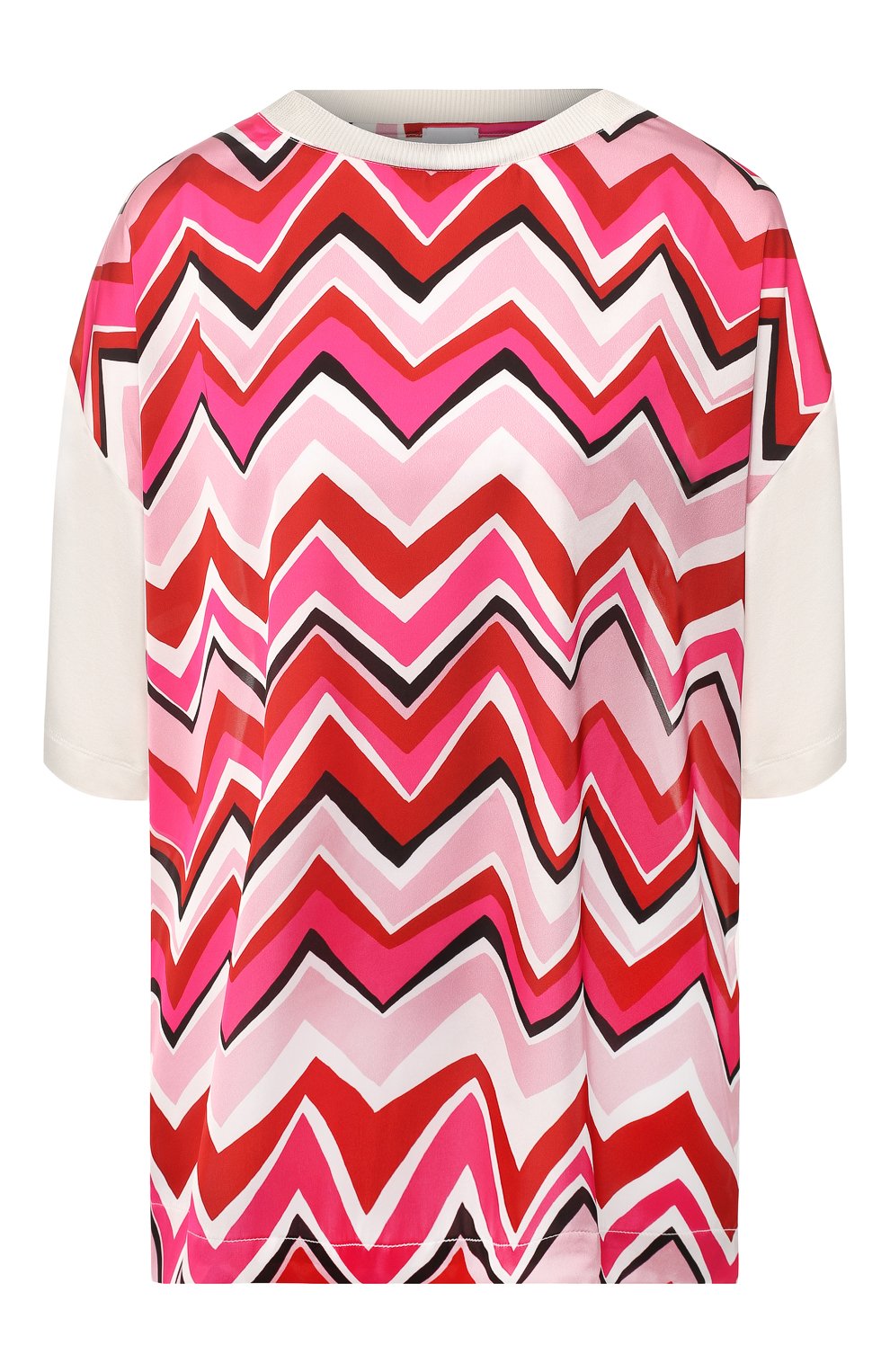 Футболка из вискозы M MISSONI малинового цвета по цене 14350 руб., арт. 2DL00001/2W0026, фото 1 Футболка из вискозы M MISSONI, арт. 2DL00001/2W0026, фото 1