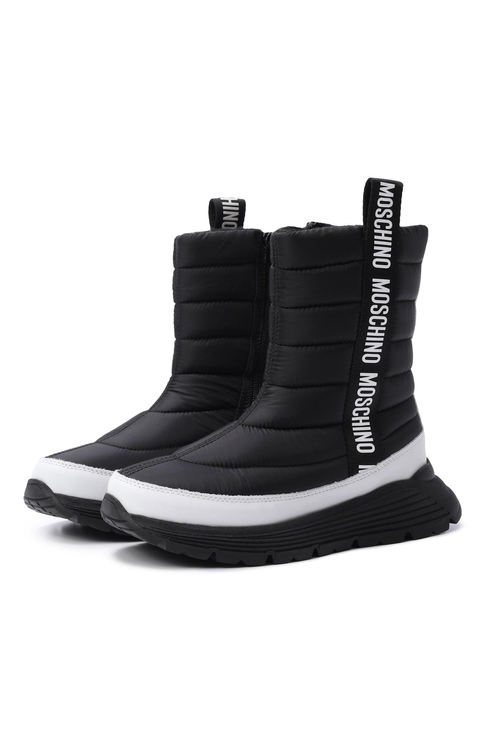 Утепленные сапоги MOSCHINO черного цвета по цене 36050 руб., арт. 84186/VAR2, фото 1 Утепленные сапоги MOSCHINO, арт. 84186/VAR2, фото 1