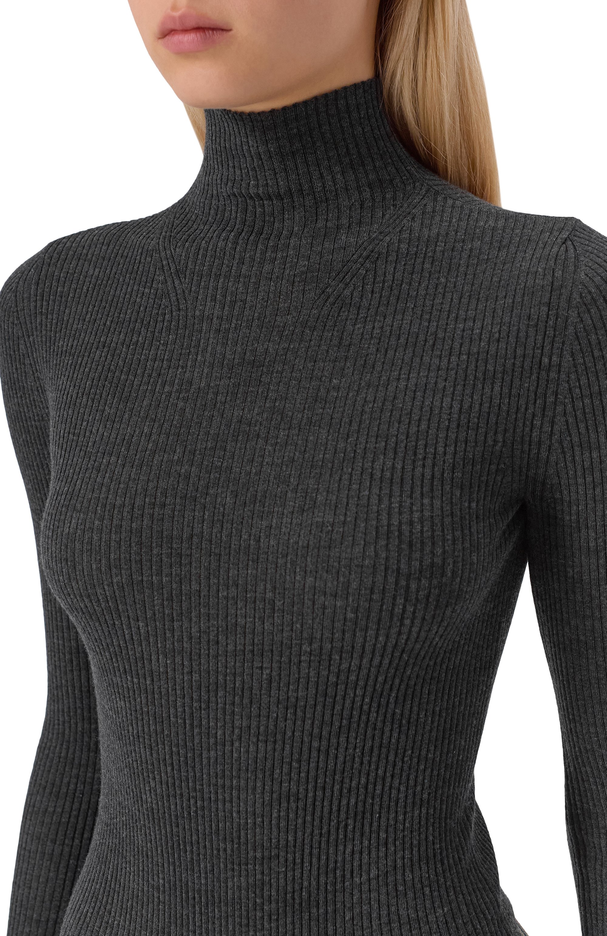 Шерстяная водолазка PETAR PETROV темно-серого цвета по цене 87700 руб., арт. F25K3/W00L, фото 5 Шерстяная водолазка PETAR PETROV, арт. F25K3/W00L, фото 5