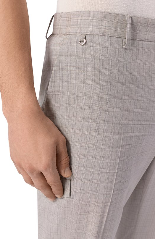 Шерстяные брюки-карго Stefano Ricci M1T6100142/T066HA Серый  M1T6100142/T066HA Фото 5