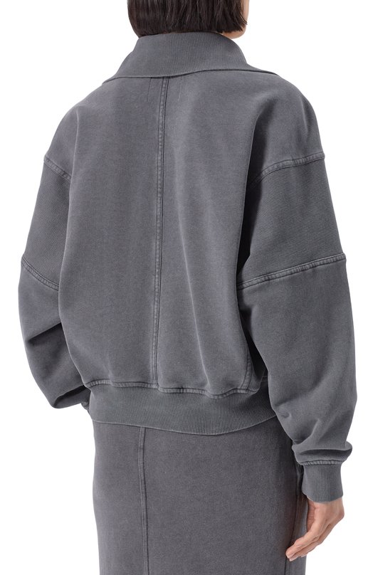 Хлопковый свитшот Isabel Marant Etoile SW0150FA/C1G03E Серый  SW0150FA/C1G03E Фото 4
