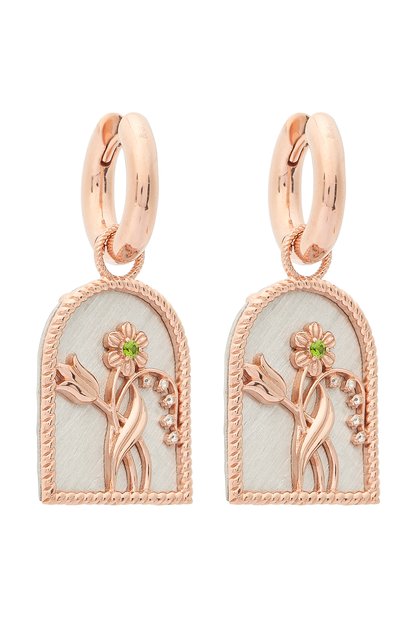 Серьги-арки с демантоидом MOONKA, арт. dem-ae, фото 3