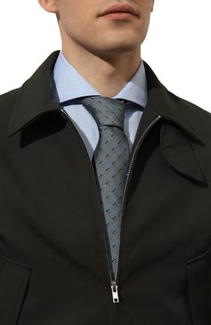 Мужской шелковый галстук BROUBACK голубого цвета, арт. TIE 8CM/SS24 | Фото 2 (Материал сплава: Проставлено; Нос: Не проставлено; Материал: Текстиль, Шелк; Принт: С принтом)