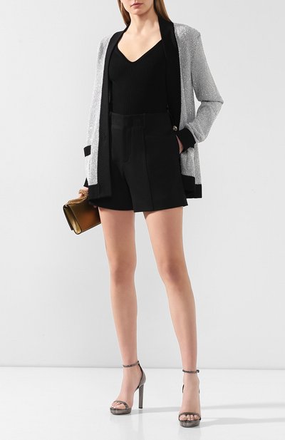 Кардиган BALMAIN серебряного цвета по цене 214500 руб., арт. TF17557/K049, фото 2 Кардиган BALMAIN, арт. TF17557/K049, фото 2