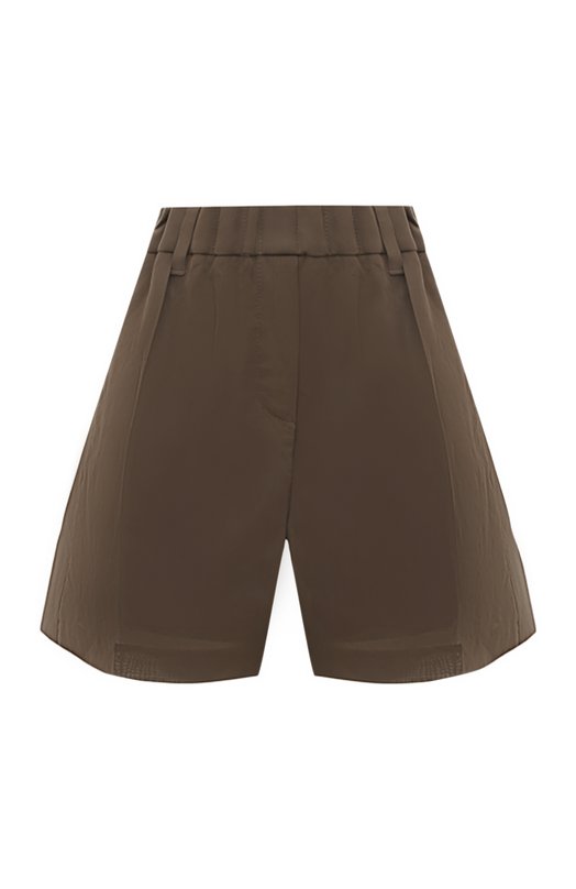 Хлопковые шорты Brunello Cucinelli MH911B1316 Коричневый MH911B1316