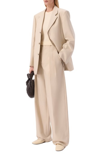 Женские брюки из шерсти и хлопка BOTTEGA VENETA, арт. 876661/V6NB0