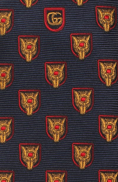 Шелковый галстук GUCCI синего цвета по цене 19950 руб., арт. 571827/4E002, фото 3 Шелковый галстук GUCCI, арт. 571827/4E002, фото 3
