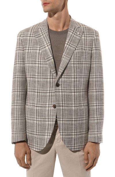 Пиджак из хлопка и льна L.B.M. 1911, арт. 2652/42359, фото 5