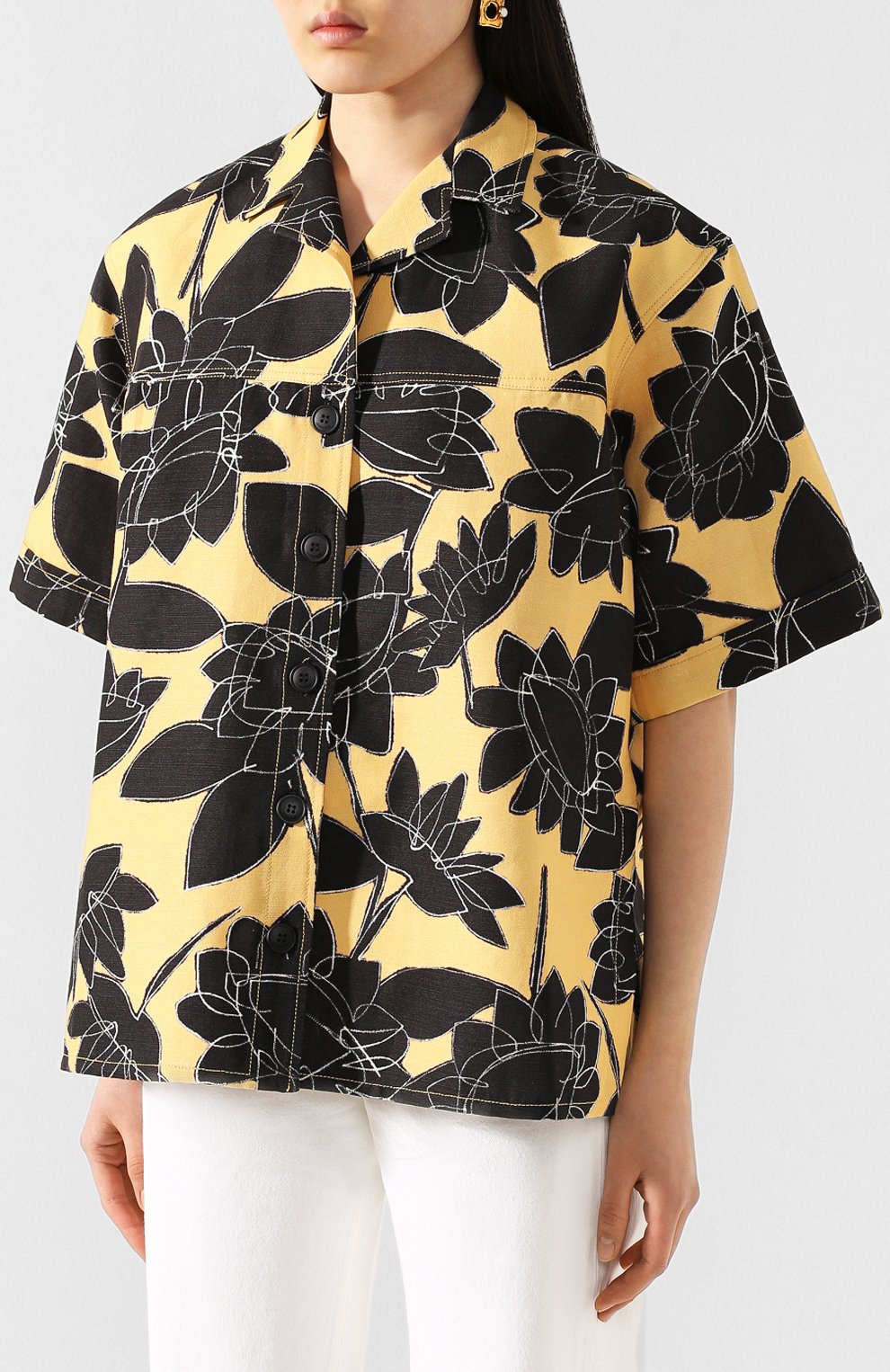 Рубашка из смеси льна и хлопка JACQUEMUS, арт. 201SH01/0727F, фото 3