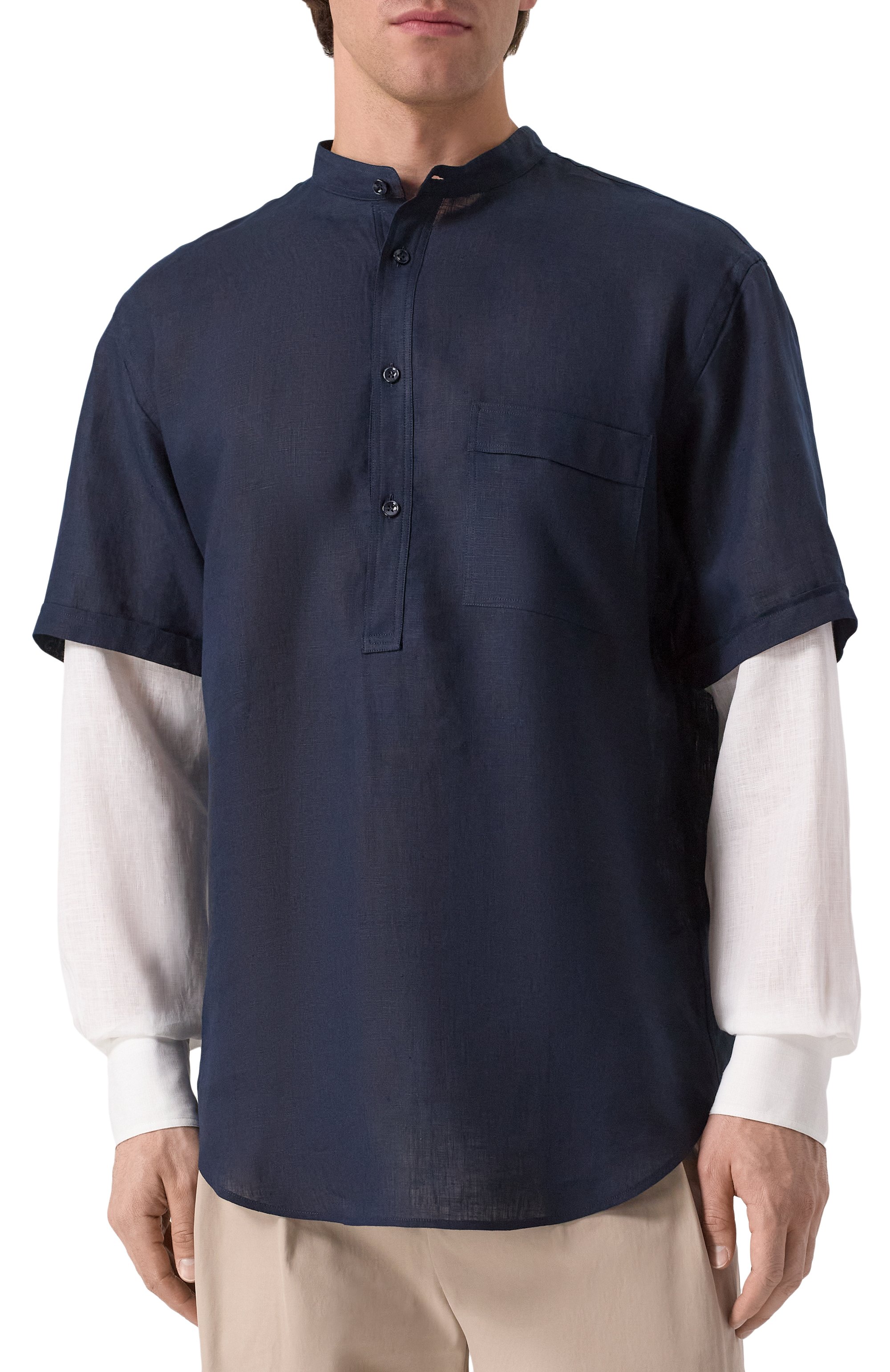 Льняная рубашка GIORGIO ARMANI, арт. GM001396/TE11049, фото 3