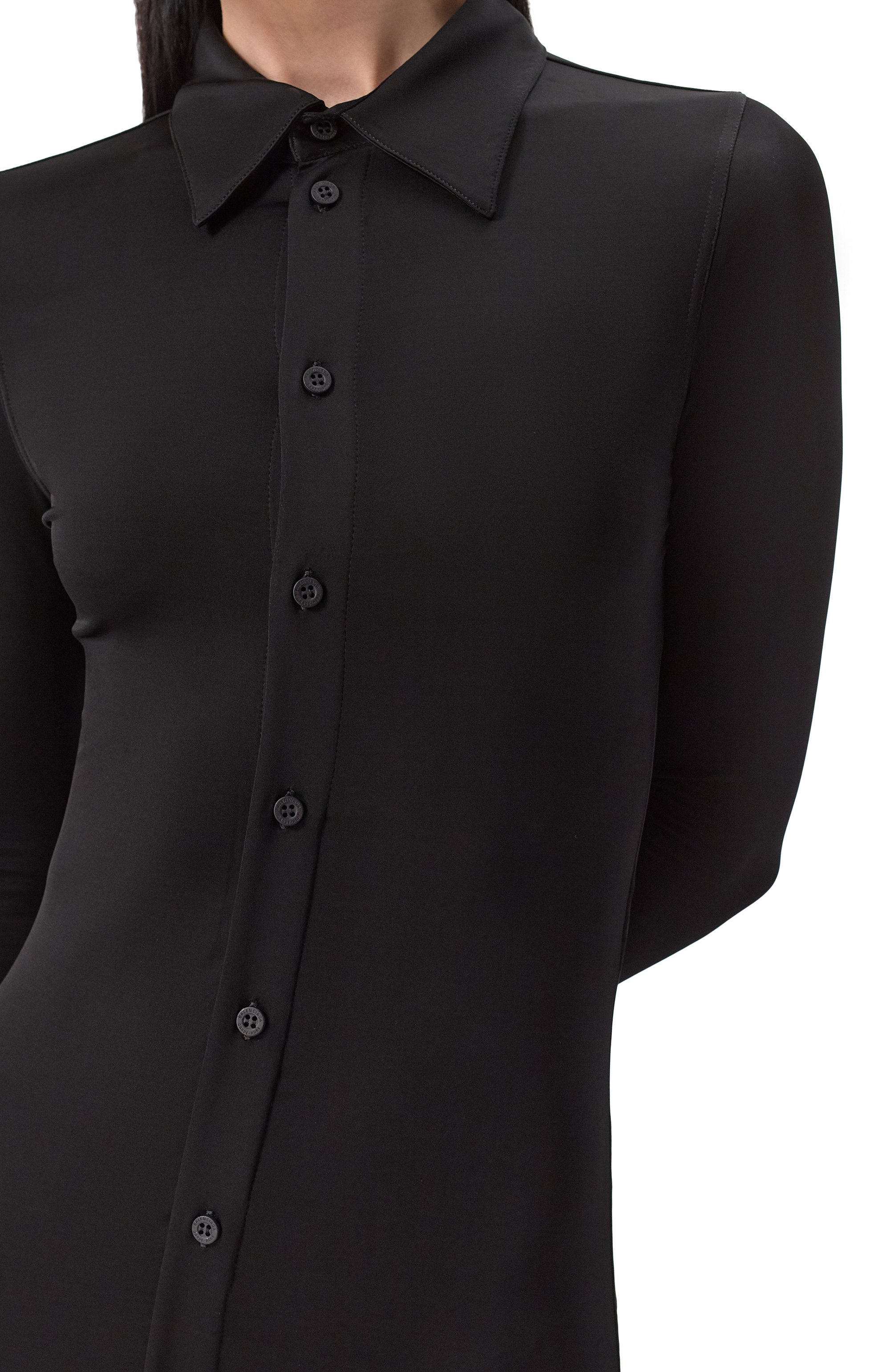 Платье из вискозы BALENCIAGA черного цвета по цене 174000 руб., арт. 814142/TQV46, фото 5 Платье из вискозы BALENCIAGA, арт. 814142/TQV46, фото 5