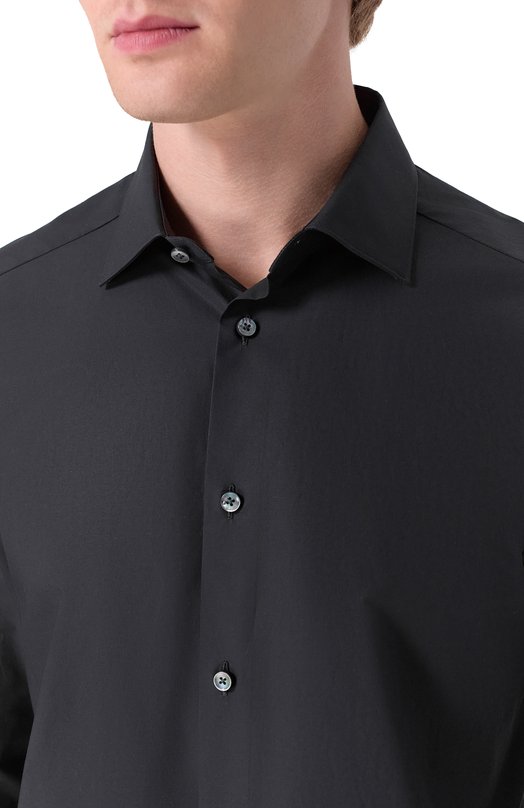Хлопковая сорочка Zegna 9MS0MT/RCT1069 Синий  9MS0MT/RCT1069 Фото 5