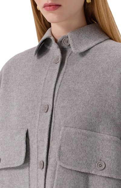 Шерстяная куртка-рубашка ERIKA CAVALLINI, арт. P5WW05, фото 5