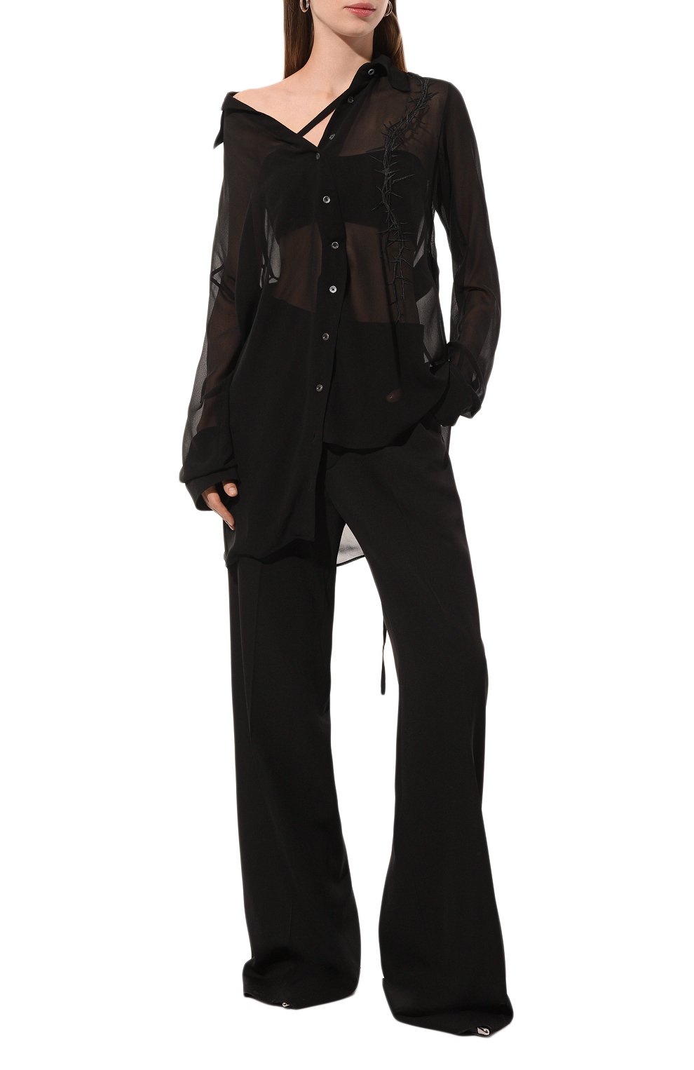 Шелковая блузка ANN DEMEULEMEESTER, арт. 2402-W-SH09-R-FA132-099, фото 2