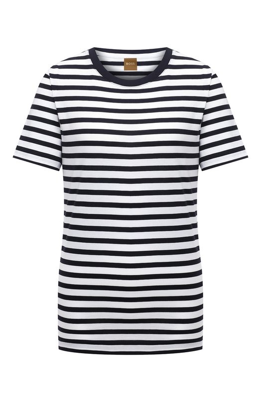 Хлопковая футболка BOSS 50457258 Чёрно-белый 50457258