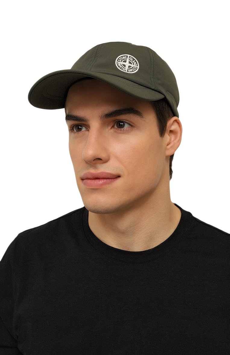 Мужская бейсболка STONE ISLAND темно-зеленого цвета, арт. 731599222 | Фото 2 (Материал: Текстиль, Синтетический материал; Нос: Не проставлено)