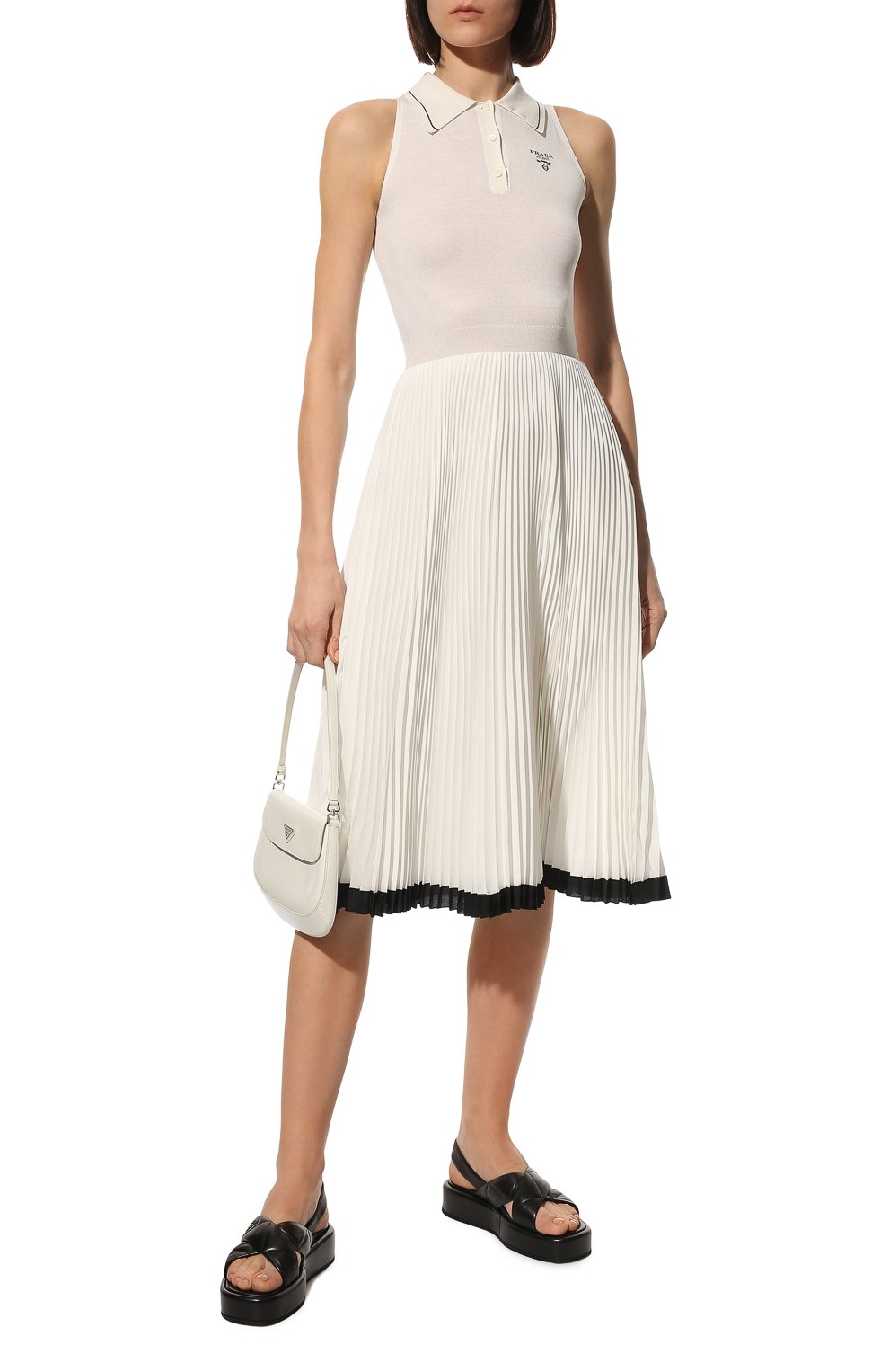 Кожаные сандалии fussbett PRADA, арт. 1XZ749-038-F0002-035, фото 2