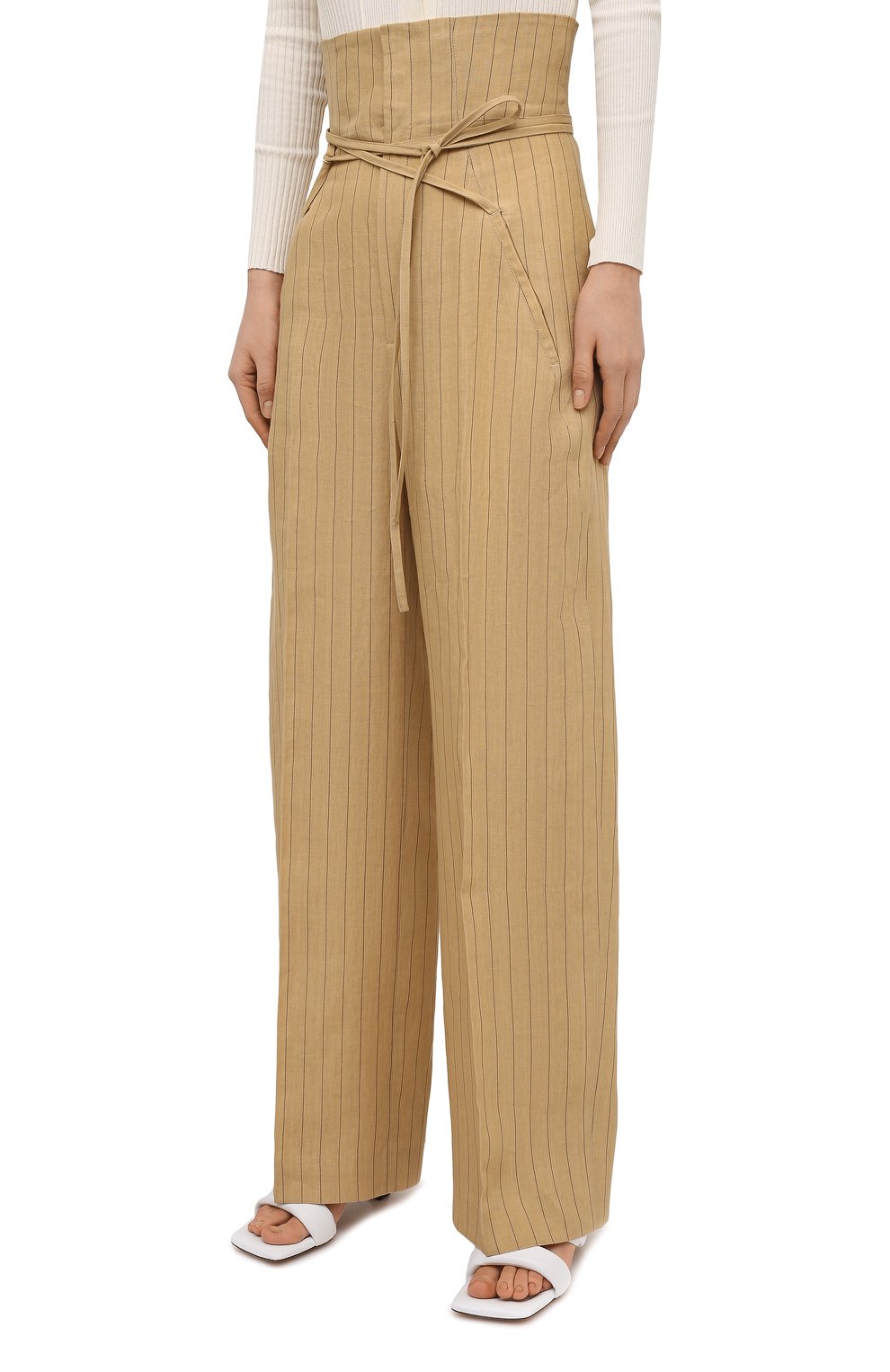 Льняные брюки JACQUEMUS, арт. 211PA05/112851, фото 3