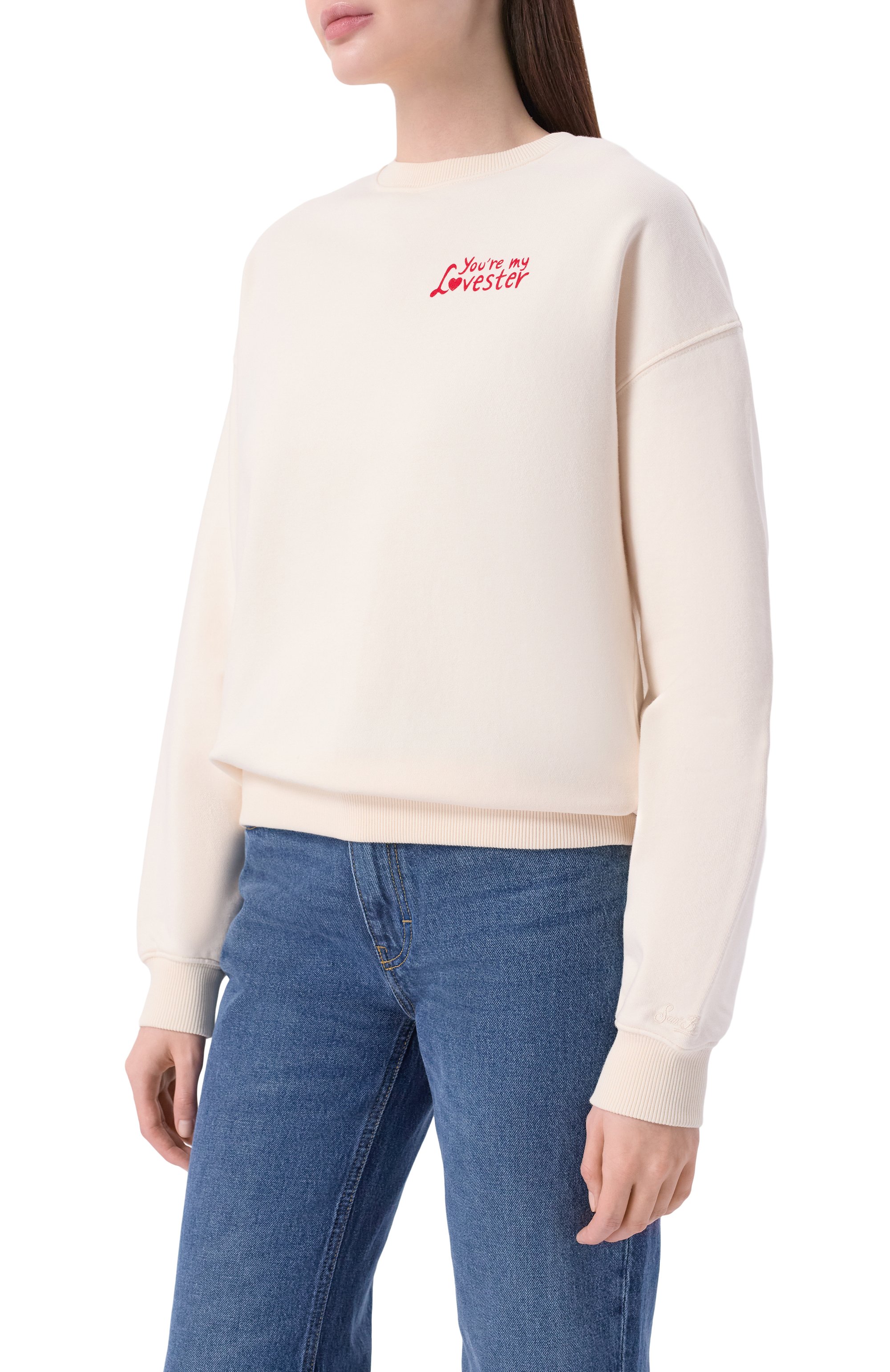 Хлопковый свитшот MC2 SAINT BARTH кремового цвета по цене 19950 руб., арт. STD0001-07537L/STARDUST, фото 3 Хлопковый свитшот MC2 SAINT BARTH, арт. STD0001-07537L/STARDUST, фото 3