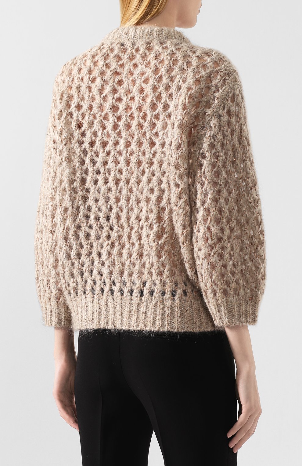 Свитер BRUNELLO CUCINELLI бежевого цвета по цене 113000 руб., арт. M9F386200, фото 4 Свитер BRUNELLO CUCINELLI, арт. M9F386200, фото 4