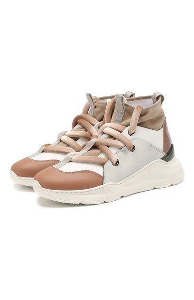 Кожаные кроссовки SANTONI, арт. WBKI60610AVGGGNNE40, фото 1