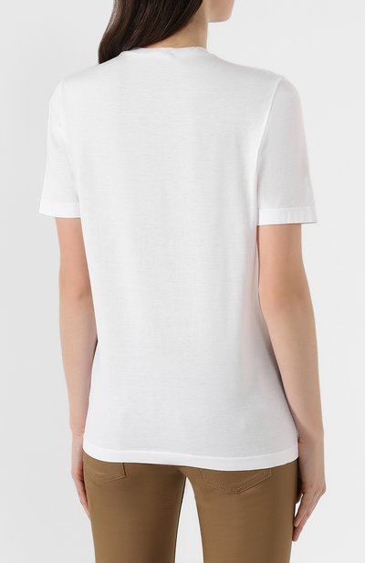 Хлопковая футболка DSQUARED2 белого цвета по цене 19950 руб., арт. S75GD0079/S22427, фото 4 Хлопковая футболка DSQUARED2, арт. S75GD0079/S22427, фото 4