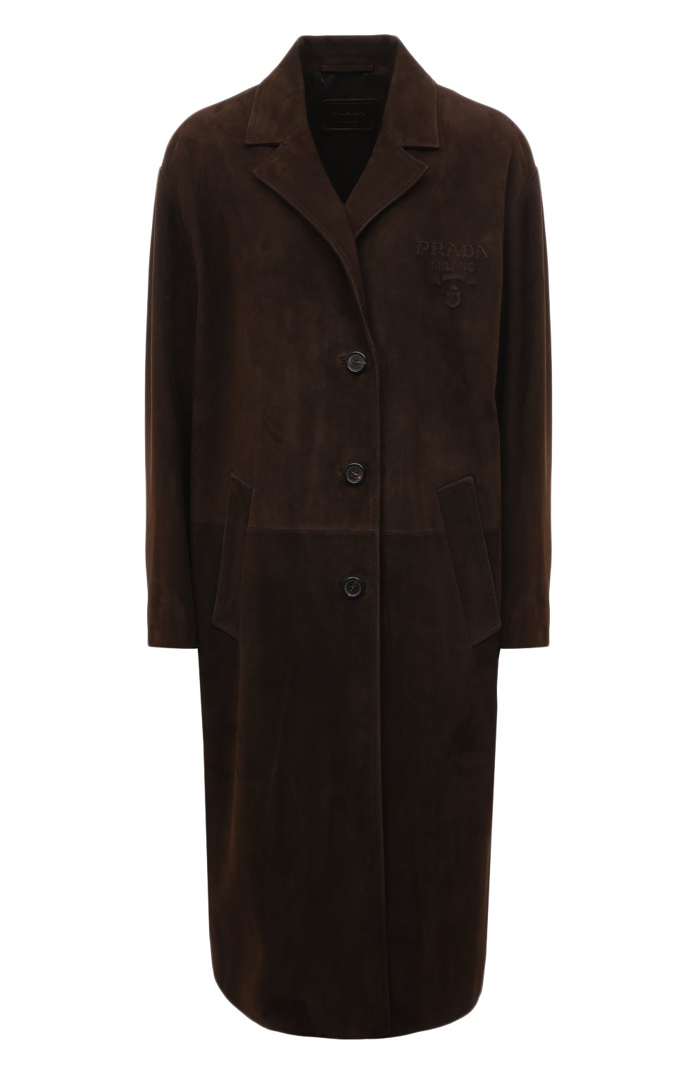Замшевое пальто PRADA, арт. 56A018-1FEK-F0003, фото 1
