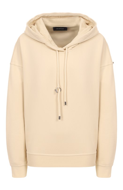 Хлопковое худи Sportmax URNA Кремовый URNA