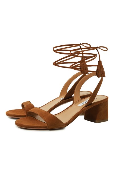 Женские замшевые босоножки alu 50 AQUAZZURA, арт. ALUMIDS0-SUE-884