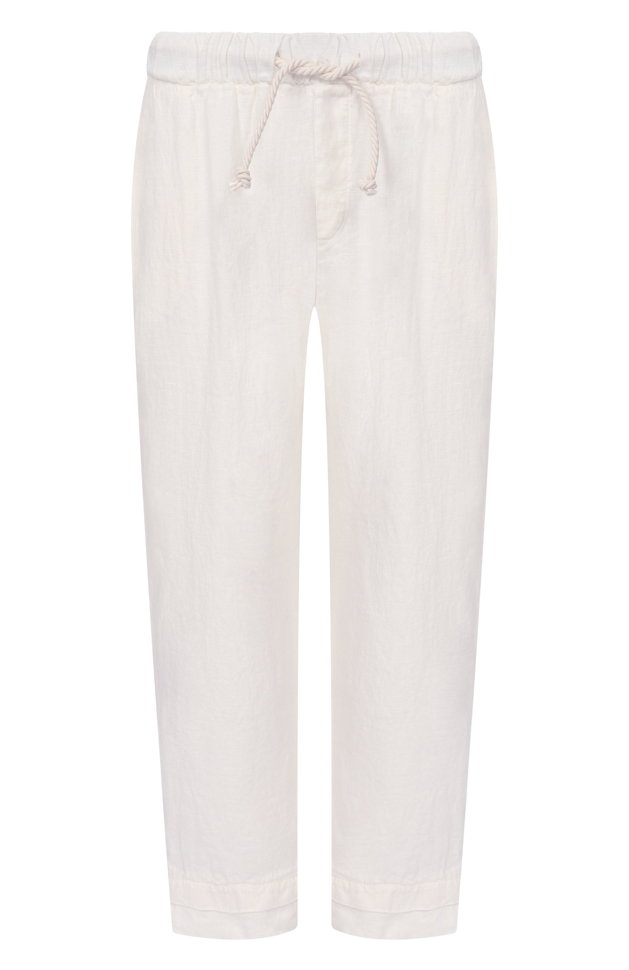 Льняные брюки NEVER ENOUGH кремового цвета по цене 30700 руб., арт. 2B5M090-492/MPA076, фото 1 Льняные брюки NEVER ENOUGH, арт. 2B5M090-492/MPA076, фото 1