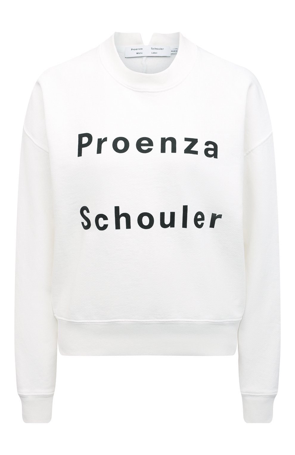 Хлопковый свитшот PROENZA SCHOULER WHITE LABEL белого цвета по цене 27700 руб., арт. WL2214144-JC149, фото 1 Хлопковый свитшот PROENZA SCHOULER WHITE LABEL, арт. WL2214144-JC149, фото 1