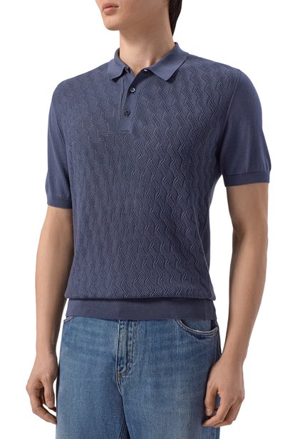 Поло из шелка и хлопка CORNELIANI, арт. 27M554/2725167, фото 3