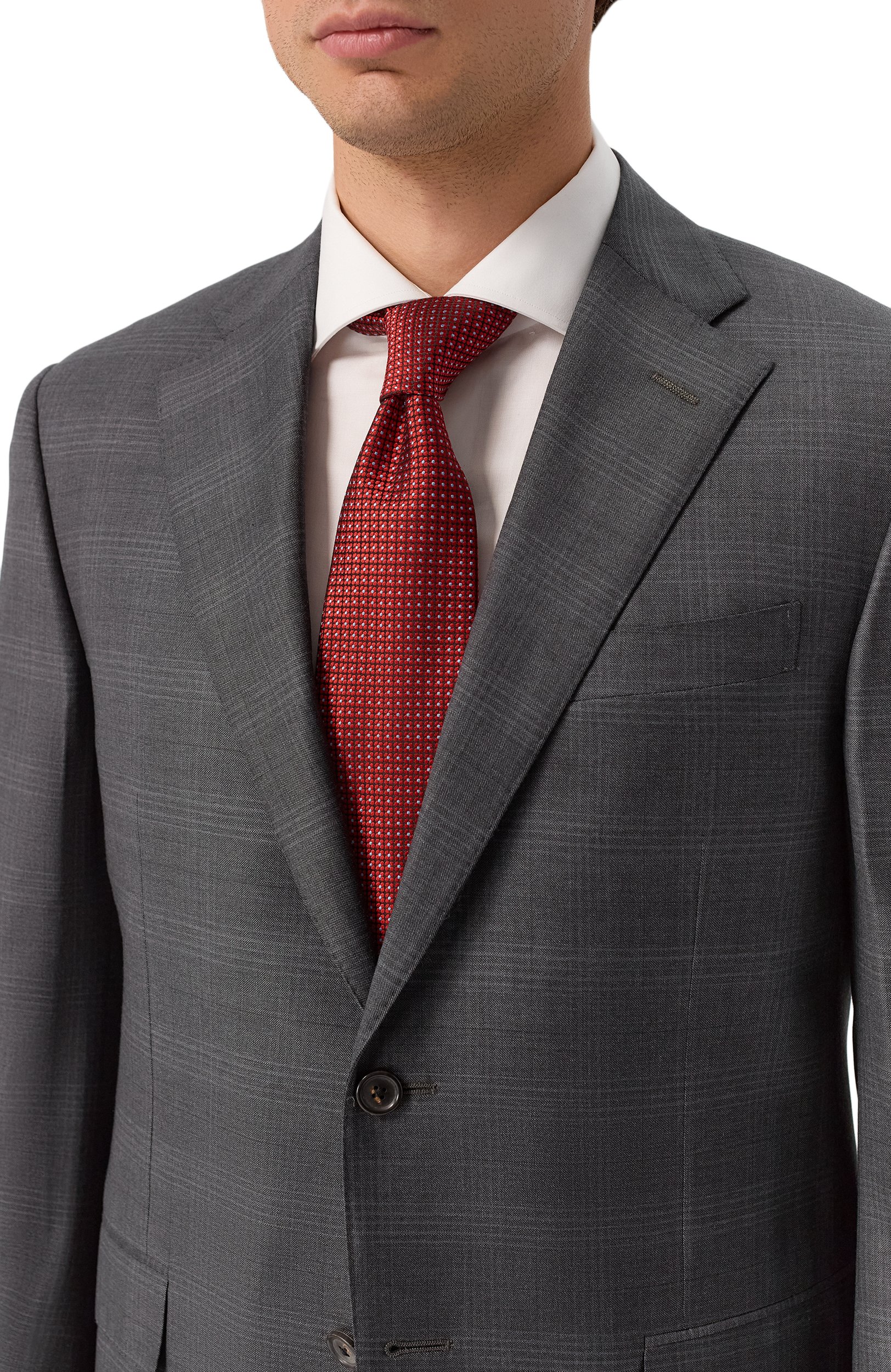Шелковый галстук KITON красного цвета по цене 41650 руб., арт. UCRVKLC03M20, фото 2 Шелковый галстук KITON, арт. UCRVKLC03M20, фото 2