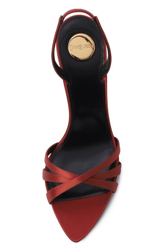 Атласные босоножки Kate 110 Saint Laurent 859259/9QNAG Красный  859259/9QNAG Фото 6