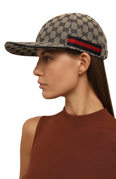 Бейсболка GUCCI бежевого цвета по цене 49950 руб., арт. 696845/4HAQQ, фото 2 Бейсболка GUCCI, арт. 696845/4HAQQ, фото 2