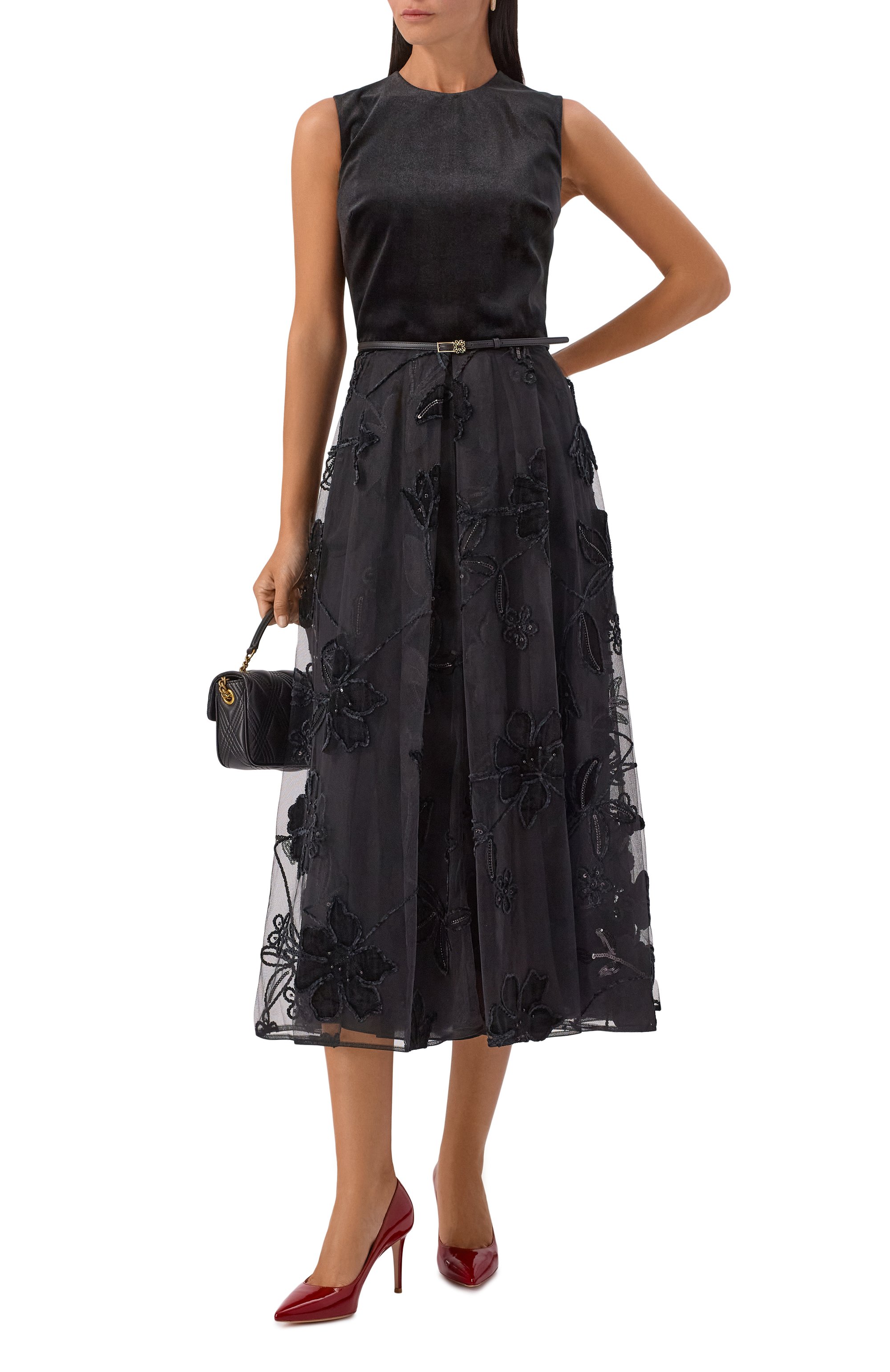 Комбинированное платье ELIE SAAB, арт. D0800NP25/TUV01, фото 2