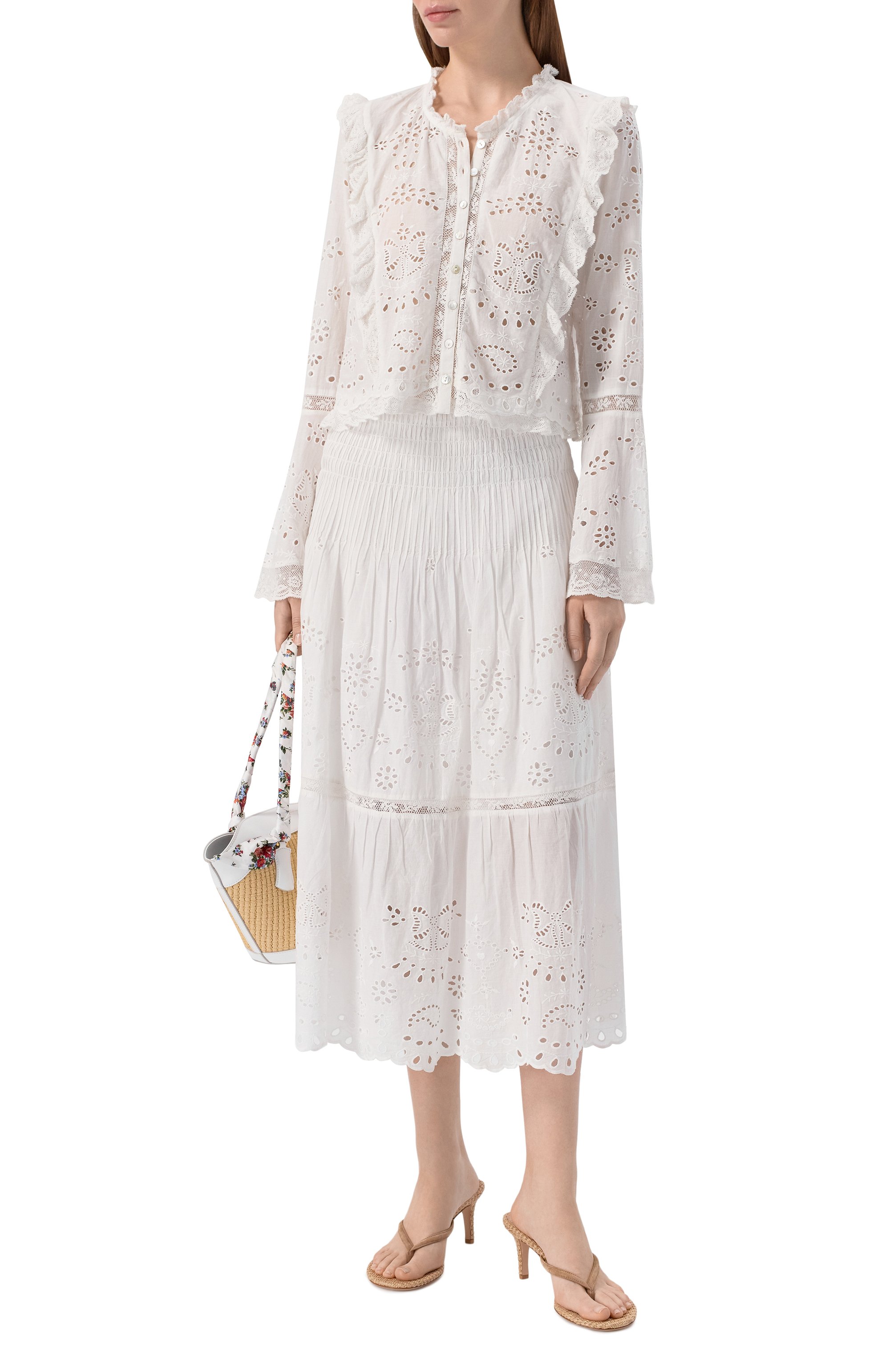 Хлопковая юбка LOVE SHACK FANCY, арт. S1033-3233, фото 2