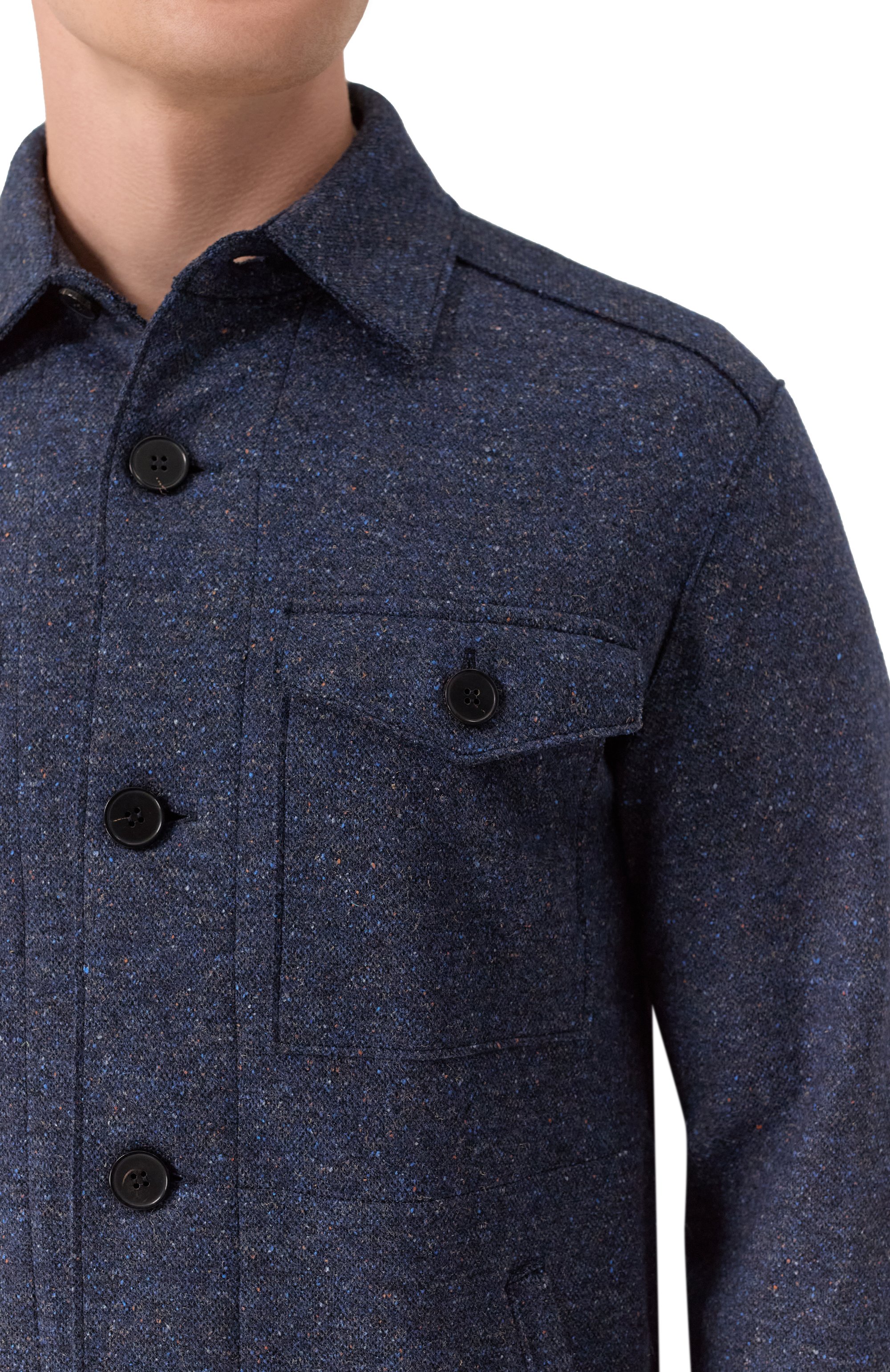 Куртка-рубашка из шерсти и шелка HARRIS WHARF LONDON, арт. CH9320MDH, фото 5